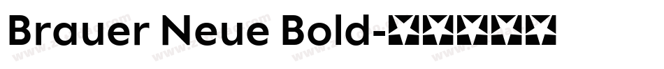 Brauer Neue Bold字体转换